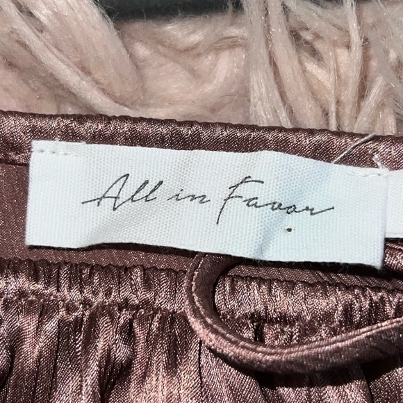 All in Favor Long Sleeve Textured Satin Top - Picture 4 of 7